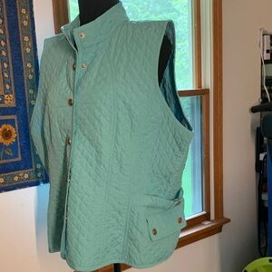 Talbots Light Blue Quilted Vest